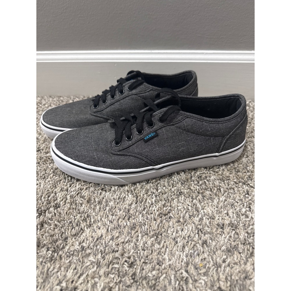 Vans Atwood Mens Charcoal Gray Canvas Low Top Skate Sneakers 5000200 Size 9